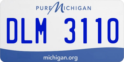 MI license plate DLM3110