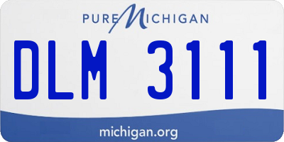 MI license plate DLM3111