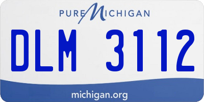 MI license plate DLM3112