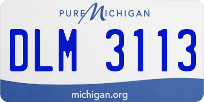 MI license plate DLM3113
