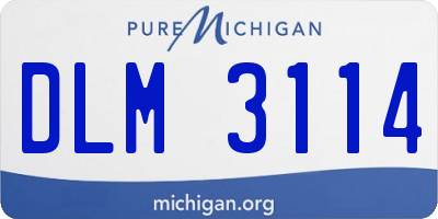 MI license plate DLM3114