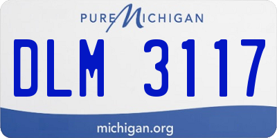 MI license plate DLM3117