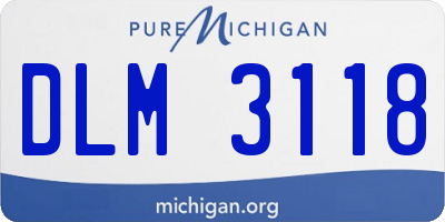 MI license plate DLM3118