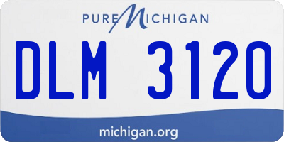 MI license plate DLM3120