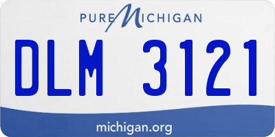 MI license plate DLM3121