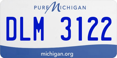MI license plate DLM3122