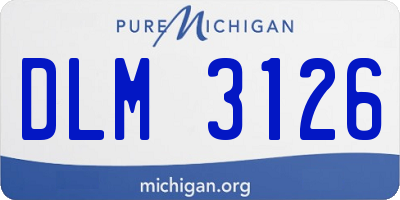MI license plate DLM3126