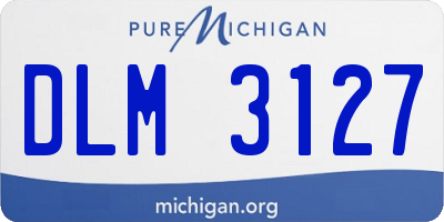 MI license plate DLM3127