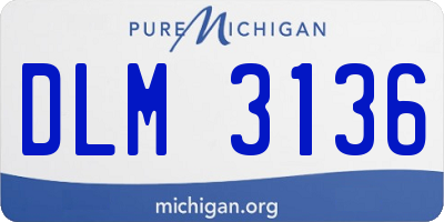 MI license plate DLM3136