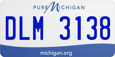 MI license plate DLM3138