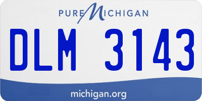 MI license plate DLM3143