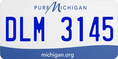 MI license plate DLM3145