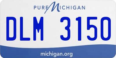 MI license plate DLM3150
