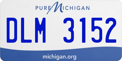 MI license plate DLM3152