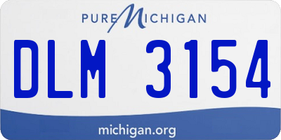 MI license plate DLM3154