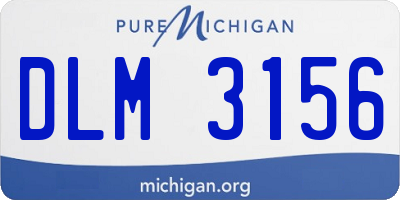 MI license plate DLM3156