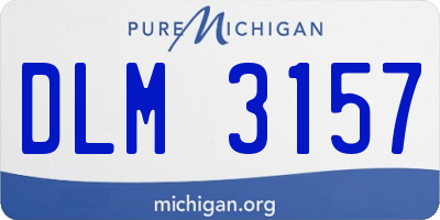 MI license plate DLM3157