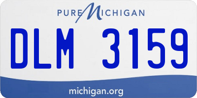 MI license plate DLM3159