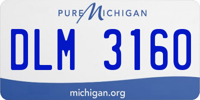 MI license plate DLM3160