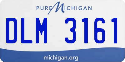 MI license plate DLM3161