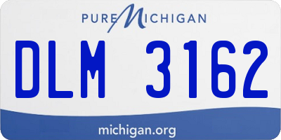 MI license plate DLM3162