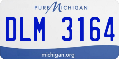 MI license plate DLM3164