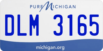 MI license plate DLM3165
