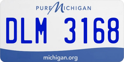 MI license plate DLM3168
