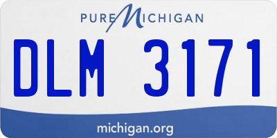 MI license plate DLM3171