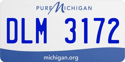 MI license plate DLM3172