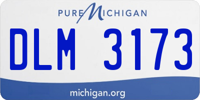MI license plate DLM3173