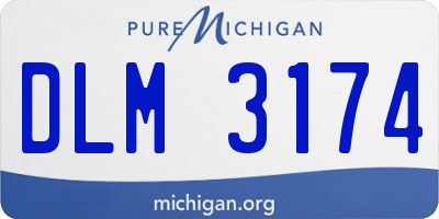 MI license plate DLM3174