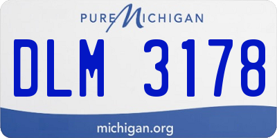 MI license plate DLM3178