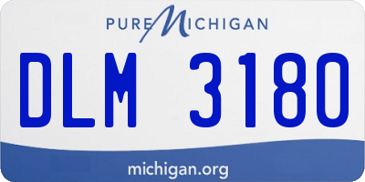 MI license plate DLM3180