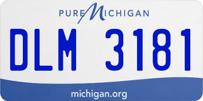 MI license plate DLM3181