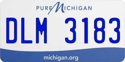 MI license plate DLM3183