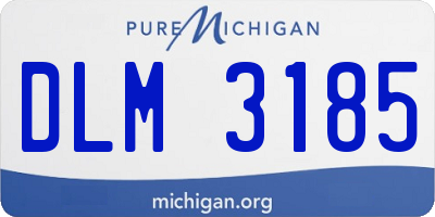 MI license plate DLM3185