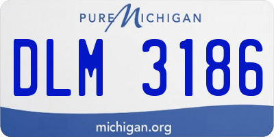 MI license plate DLM3186