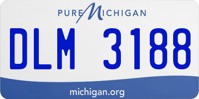 MI license plate DLM3188