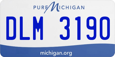 MI license plate DLM3190