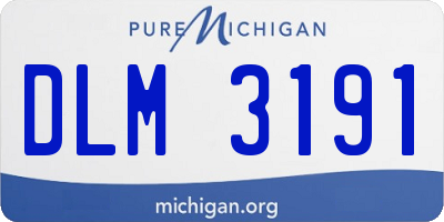 MI license plate DLM3191