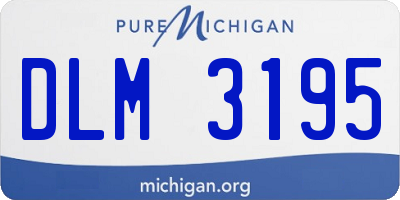 MI license plate DLM3195
