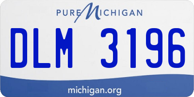 MI license plate DLM3196