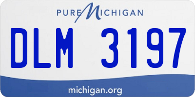 MI license plate DLM3197