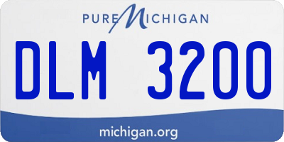 MI license plate DLM3200