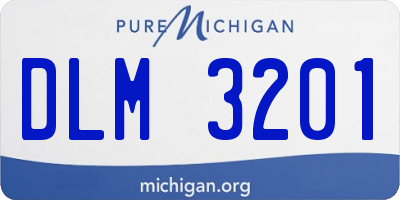 MI license plate DLM3201
