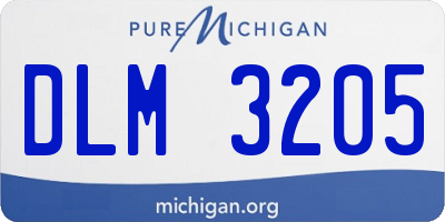 MI license plate DLM3205