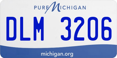 MI license plate DLM3206