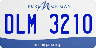 MI license plate DLM3210