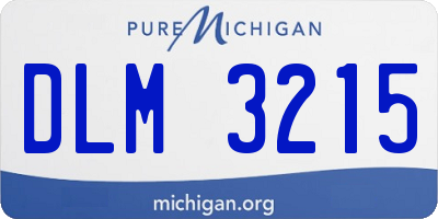 MI license plate DLM3215